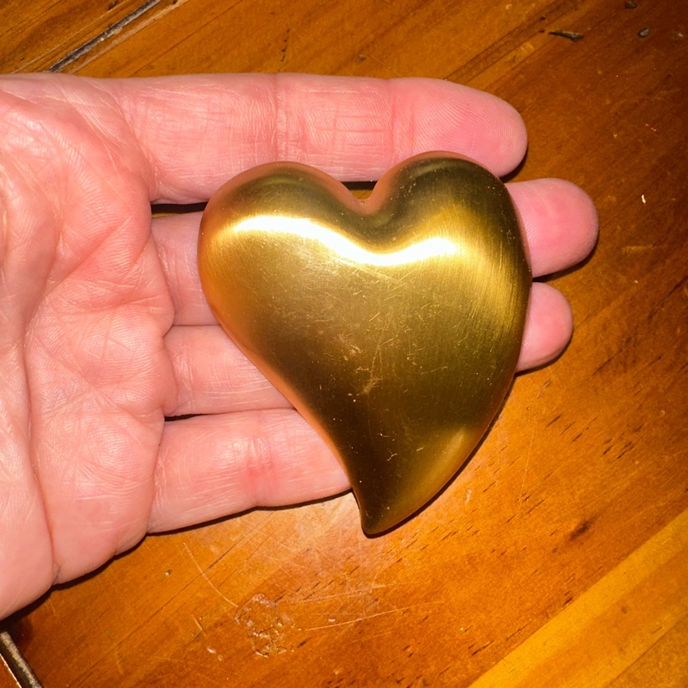 GRANDMAS JEWELRY. Gold Heart-Shaped Brooch Pin.  MUST BE BUNDLED
